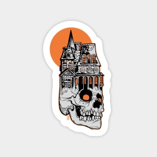 Haunted Head Sticker